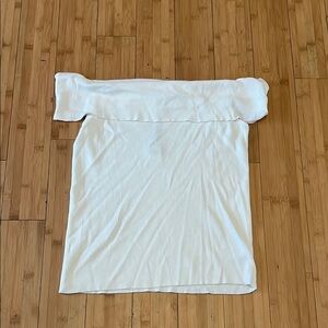 Express White Off-the-Shoulder Sailor Collar Blouse